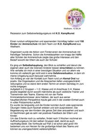 Referenzschreiben Ammerschule | KO Kampfkunst in Weilheim